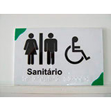 Placa para sinalização em Braille